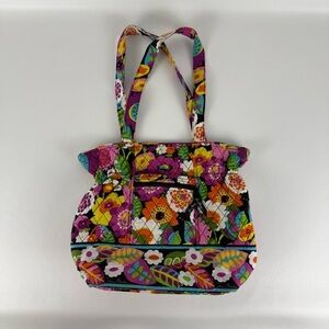 Vera Bradley Laura Gathered Cinch Tote Purse Va Va Bloom Colorful Satchel Bag